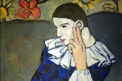 Pablo Picasso 1901 Seated Harlequin - New York Metropolitan Museum Of Art